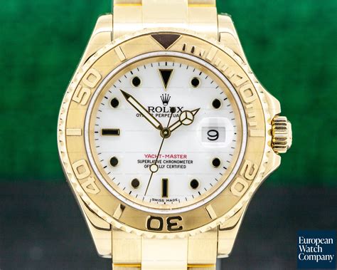 rolex yacht master gold white dial